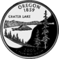 Oregon quarter dollar coin