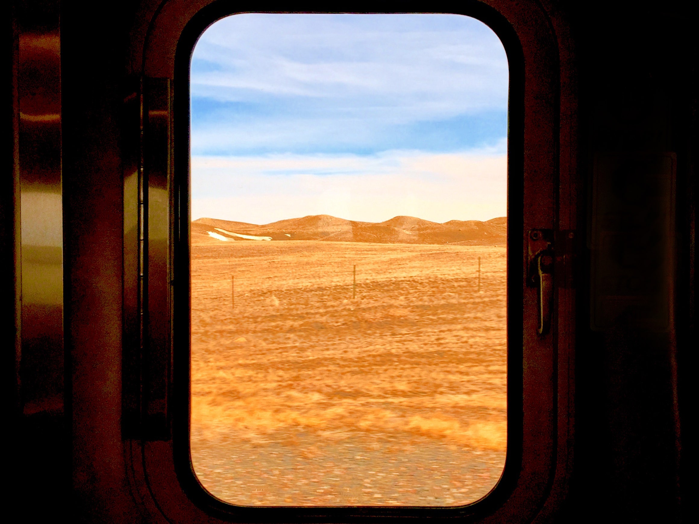 A view of the Montana landscape from Amtraks Empire Builder train