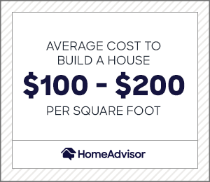 the average cost to build a house is $100 to $200 per square foot
