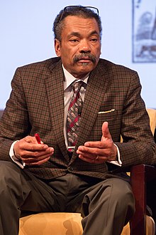 Maurice Jackson, professor of history, Georgetown University, speaks during a panel discussion.jpg