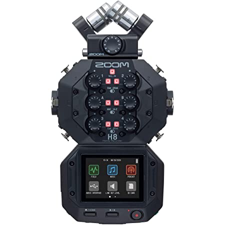 Zoom H8 12-Track Portable Recorder, Stereo Microphones, 6 Inputs, Touchscreen Interface, USB Audio Interface, Battery Powered, for Stereo/Multitrack Audio for Video, Podcasting, and Music