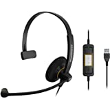 Sennheiser SC 30 USB ML (504546) - Single-Sided Business Headset | For Skype for Business | with HD Sound, Noise-Cancelling M