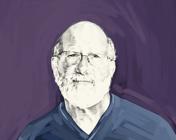 Artist's rendering of Dennis McKenna.