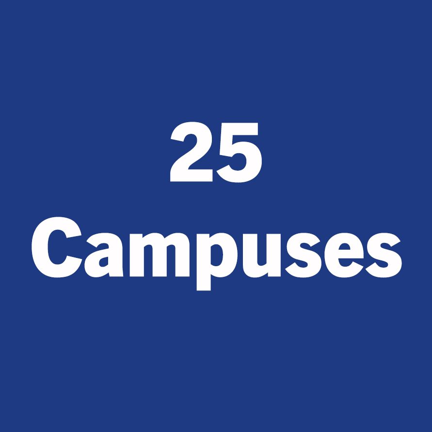 25 Campuses graphic