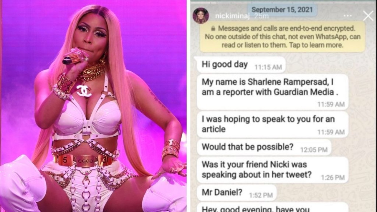 Nicki Minaj exposed a reporter's approach.