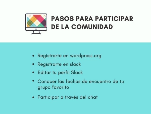 Cómo participar de la comunidad de WordPress Slide 3