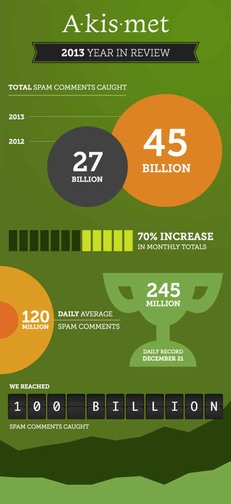 Akismet 2013 Year In Review Infographic