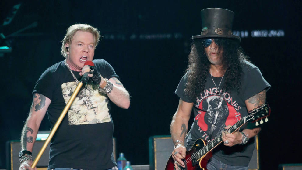 Axel Rose und Slash von Guns N' Roses beim 2019 ACL Fest im Zilker Park am 4. Oktober 2019 in Austin, Texas.  (Photo by Gary 