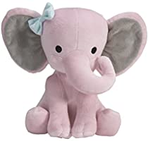 Bedtime Originals Twinkle Toes Pink Elephant Plush, Hazel