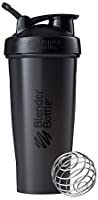 BlenderBottle Classic Shaker Bottle Perfect for Protein Shakes and Pre Workout, 28-Ounce, Black