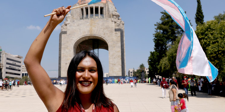 Image: Transgender candidate for deputy for the MORENA party Maria Clemente poses for a photograph during a political event, ahead of the mid-term elections on June 6, in Mexico City