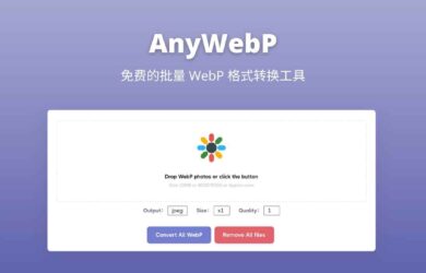 AnyWebP - 免费的批量 WebP 格式转换工具[Web/Win/macOS] 12