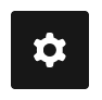 A settings icon that looks like a gear or cog.