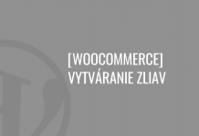 WooCommerce vytváranie zliav