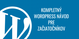 WordPress návod pre začiatočníkov