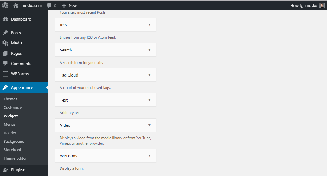 Widgets WPForms