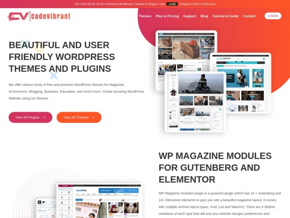 CodeVibrant homepage