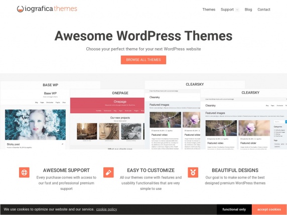 Iografica Themes homepage