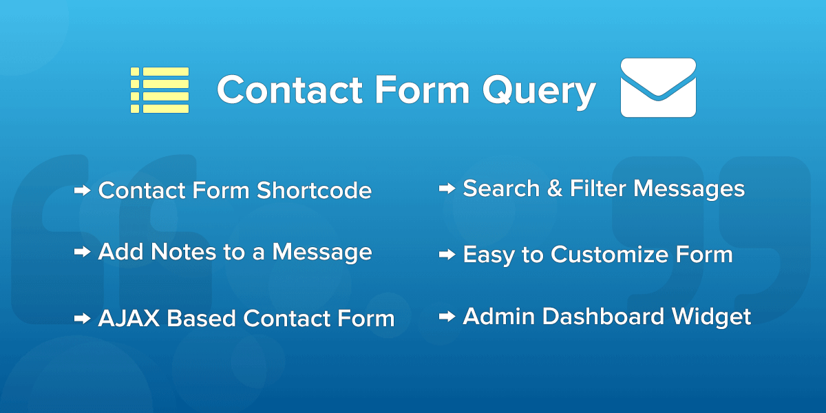 Contact Form Query - WordPress Plugin