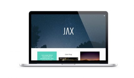 Jax, free creative Wordpress theme.