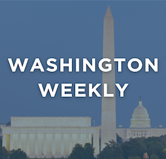 Image of national mall links to Washington weekly newsletters