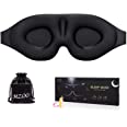 MZOO Sleep Eye Mask for Men Women, 3D Contoured Cup Sleeping Mask & Blindfold, Concave Molded Night Sleep Mask, Block Out Lig