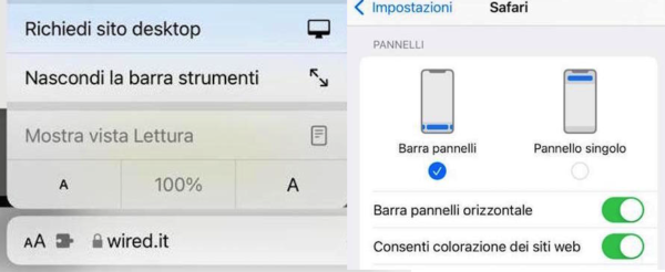 iOs 15, la barra indirizzo di Safari in basso non piace: ecco come spostarla