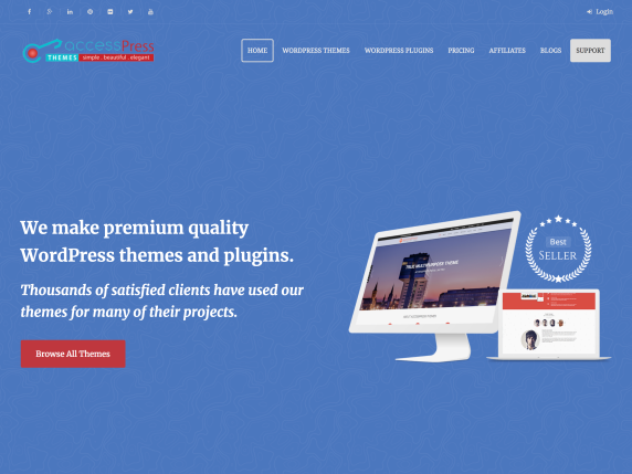 AccessPress Themes homepage