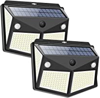 Lifholder 280 LED Solar Light, 4-sided Illumination, 3 Intelligent Modes, Solar Power, Waterproof, Automatic Motion...