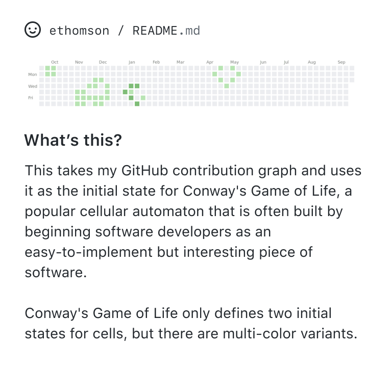 GitHub profile README for @ethomson