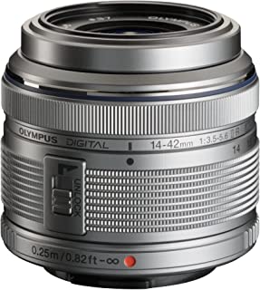 Olympus M.Zuiko Digital 14-42mm F3.5-5.6 II R Lens, for Micro Four Thirds Cameras (Silver)