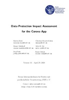 PDF of the Data Protection Impact Assessment (DPIA) for the Corona App - Coverpic