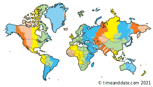 Time zone map