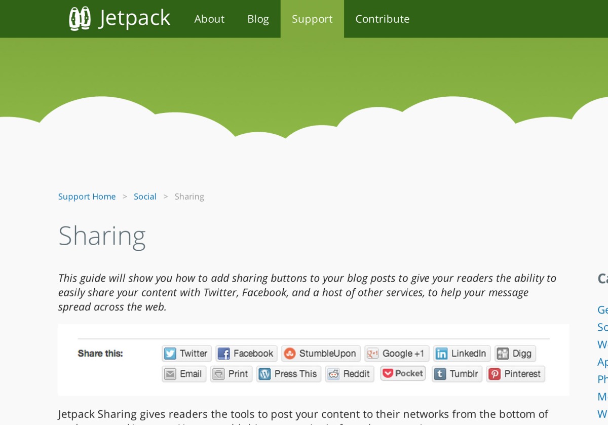 Customizing Jetpack’s Sharing module