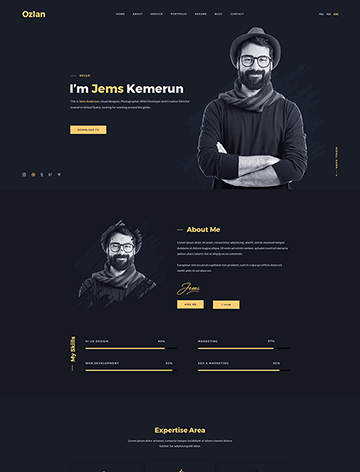 Ozlan – Minimal Portfolio WordPress Theme - 