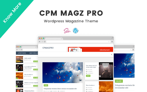 CPM Magz, premium blog and magazine WordPress theme