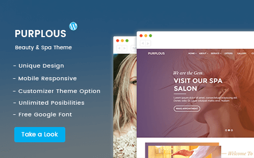 personal blogs and beauty WordPress theme-purplous