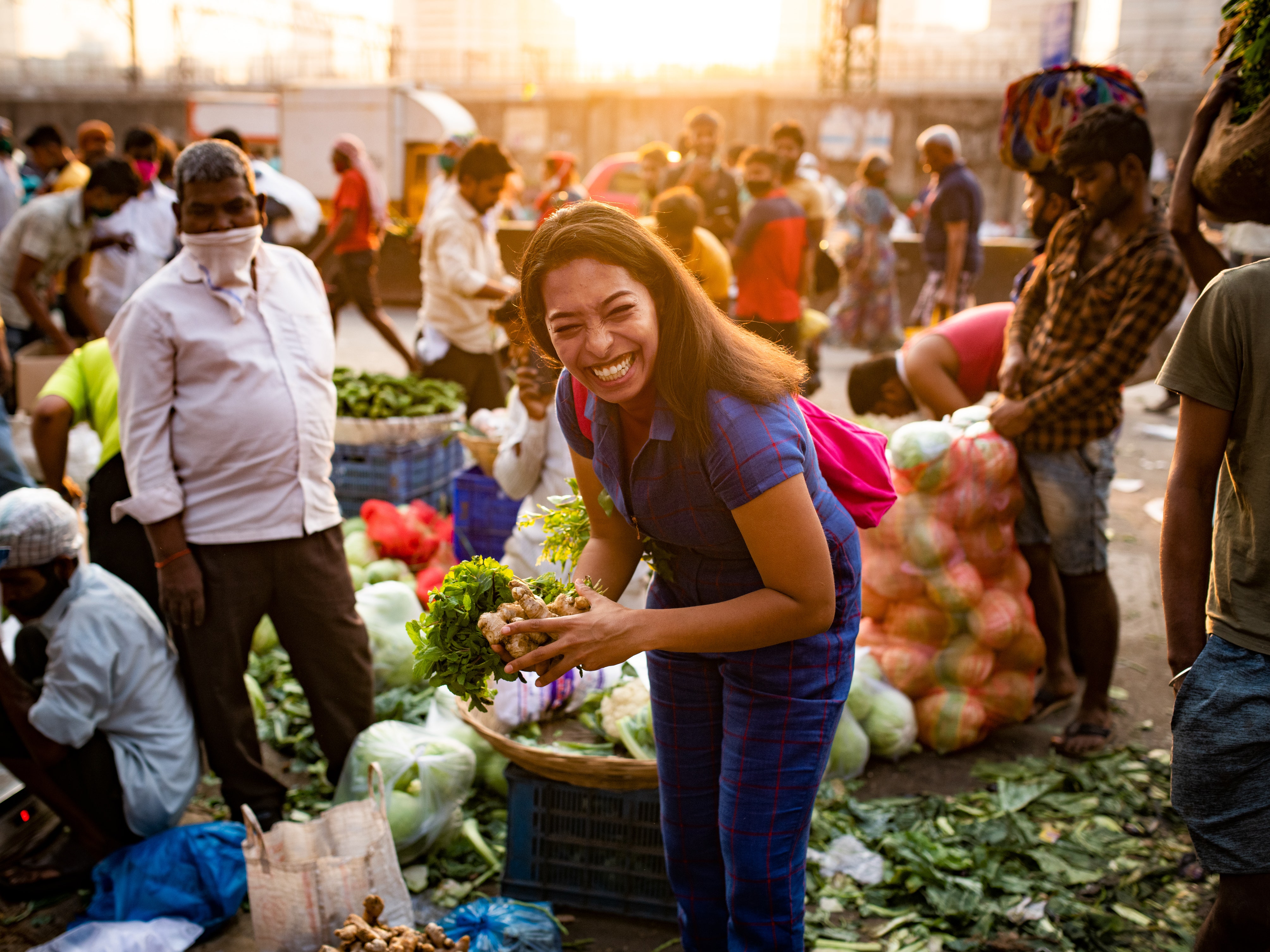 Image may contain Human Person Plant Market Flower Blossom Bazaar Shop Flower Arrangement Helmet and Clothing