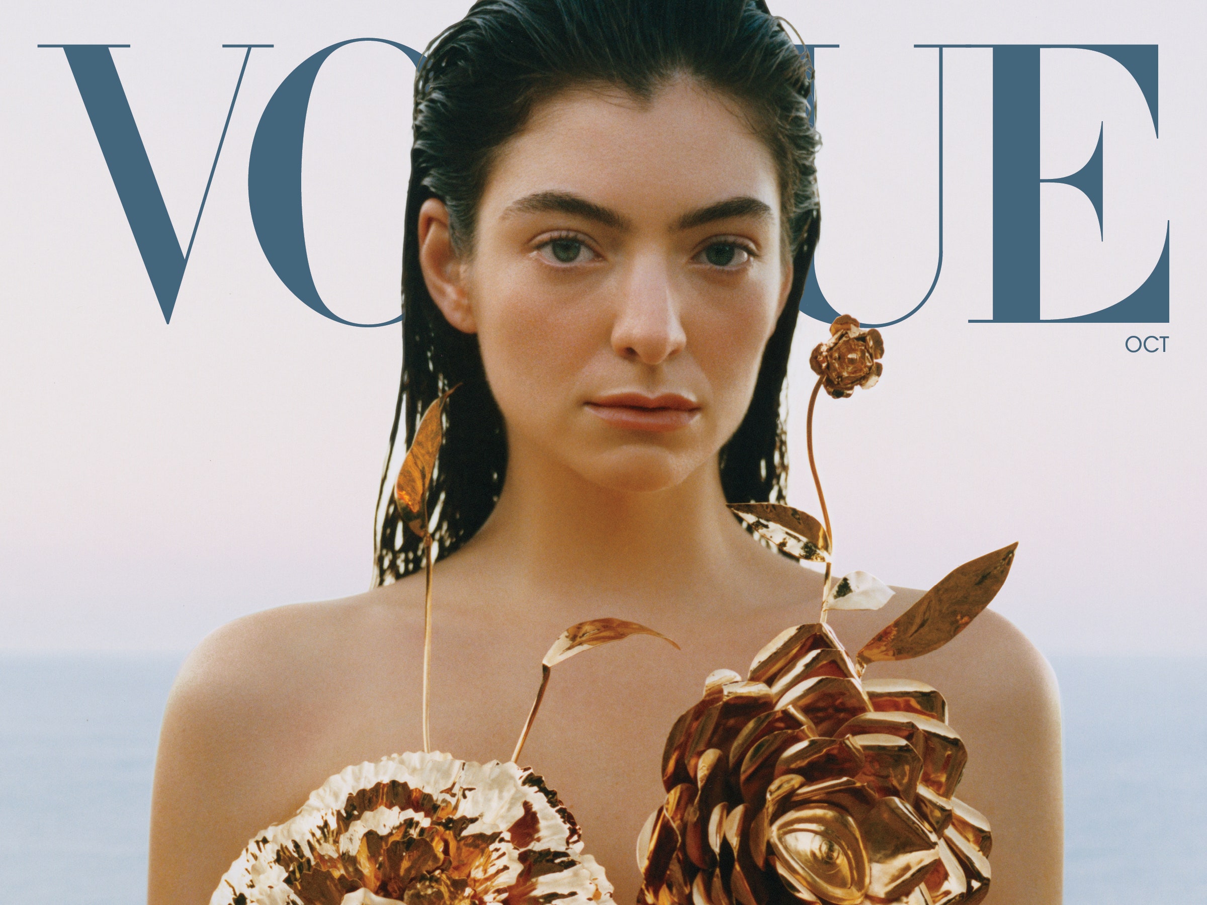 Cover Look Lorde wears a Schiaparelli top.