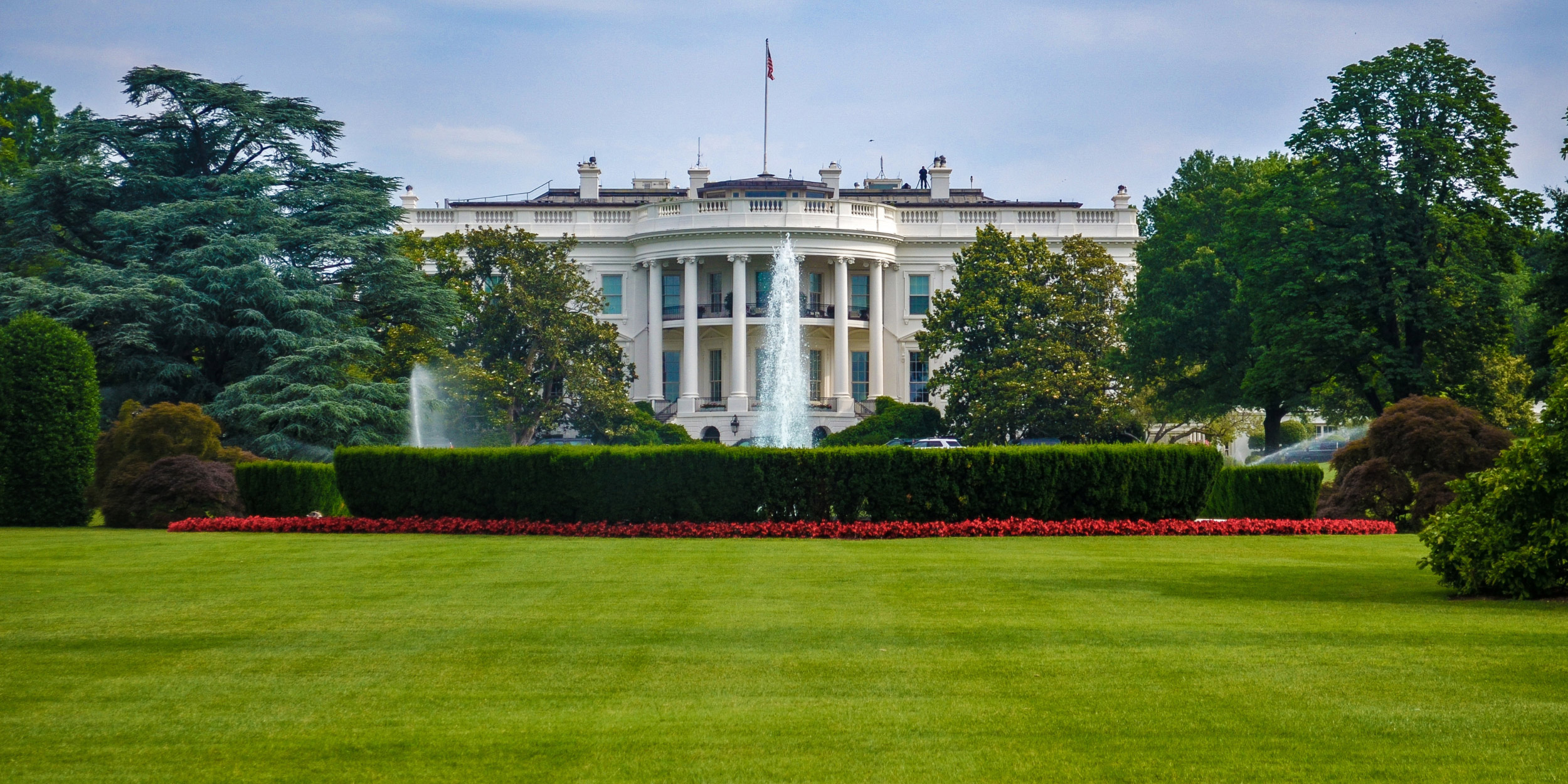 The South Lawn of the White House.