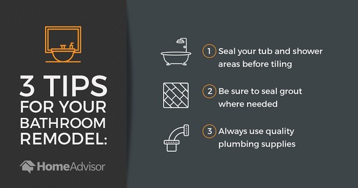 three tips for completing a bathroom remodel