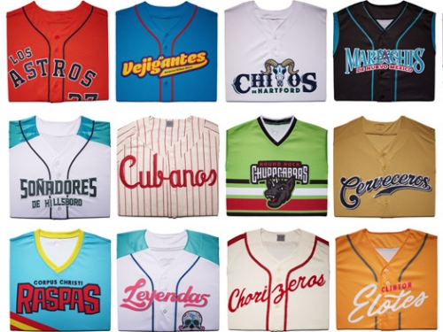 Custom uniforms display cultural pride and signal Latino presence and excellence in baseball,