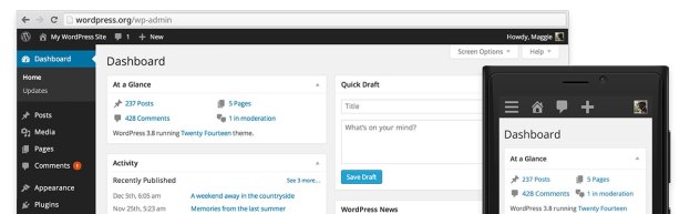 Новый дизайн WordPress 3.8