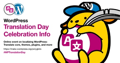 Week celebration poster with the Polyglots Wapuu