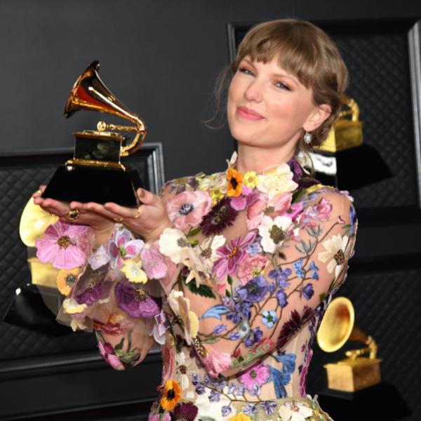 Photo of Taylor Swift at the 63rd Annual GRAMMY Awards in 2021