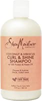 SheaMoisture Curl and Shine Coconut Shampoo for Curly Hair Coconut and Hibiscus Paraben Free Shampoo 13 Oz