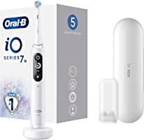 Oral-B iO 7n, Go Electric, Spazzolino Elettrico Ricaricabile, 1 Spazzolino Bianco con Tecnologia Magnetica, Display...