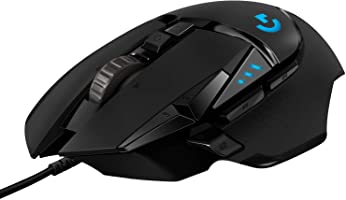 Logitech G502 HERO Ratón Gaming con Cable Alto Rendimiento, Captor HERO 25K, 25,600 DPI, RGB, Peso Personalizable, 11...