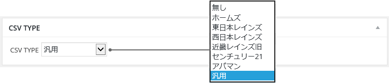CSV TYPE項目