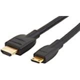 Amazon Basics High-Speed Mini-HDMI to HDMI TV Adapter Cable (Supports Ethernet, 3D, and Audio Return) - 3 Feet